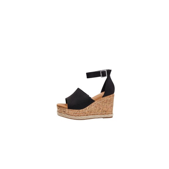 R.gallica Women’s Open Square Toe Espadrille Wedge Sandal Buckle Ankle Size 8 - Picture 3 of 8